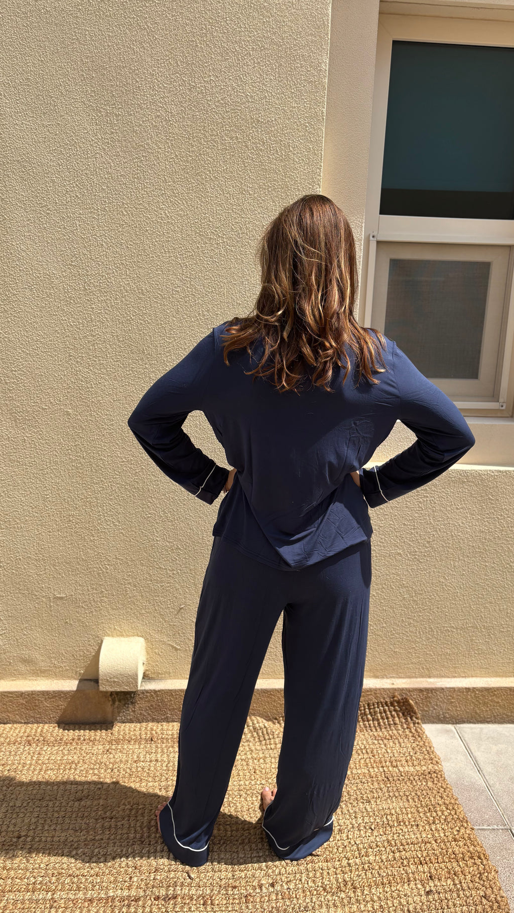 Oxford Navy Pajama Set