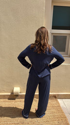 Oxford Navy Pajama Set