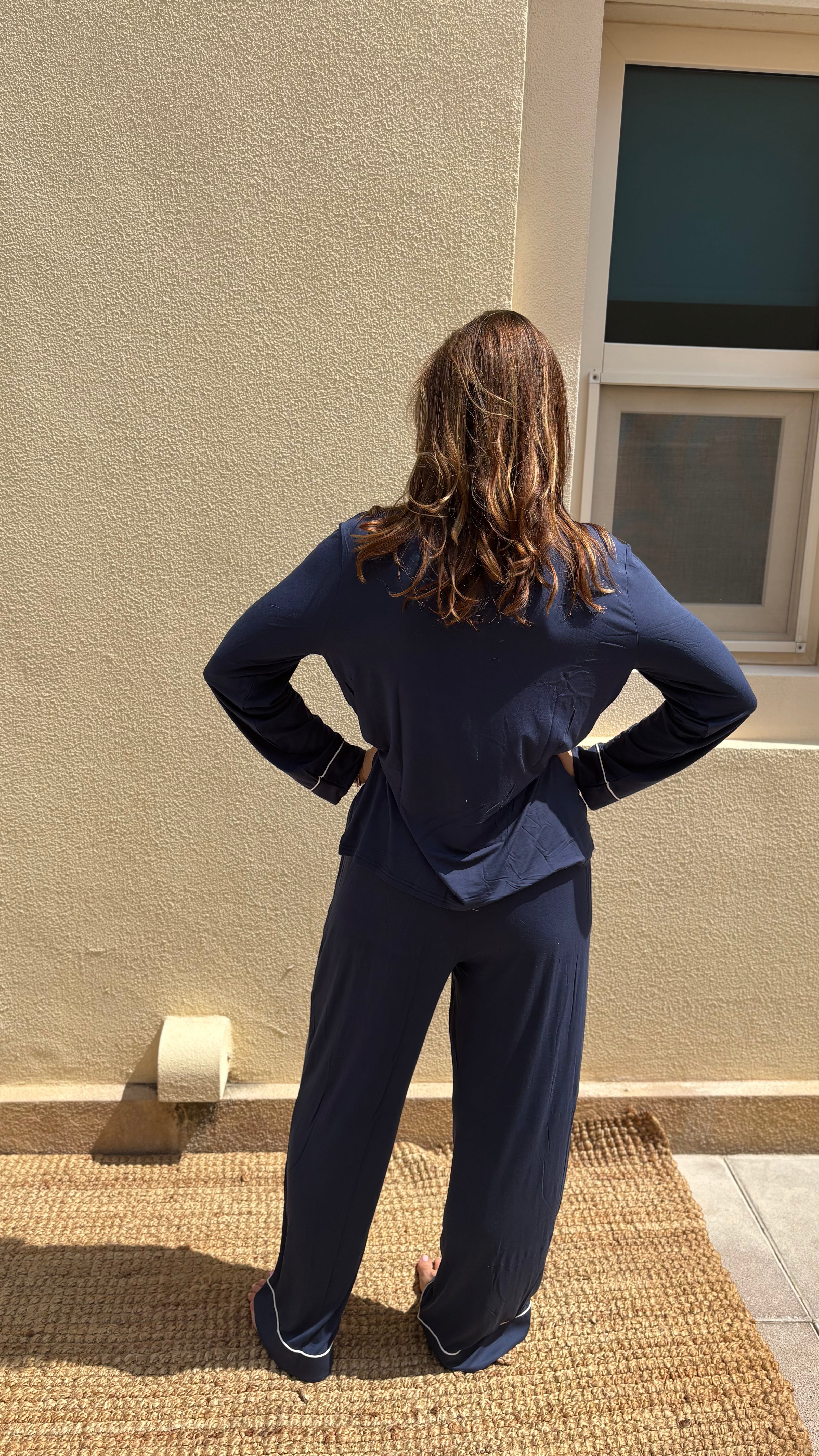 Oxford Navy Pajama Set