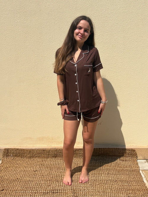 Espresso Pajamas - SHORT SET - NEW
