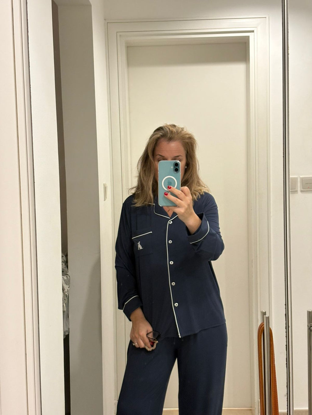 Oxford Navy Pajamas