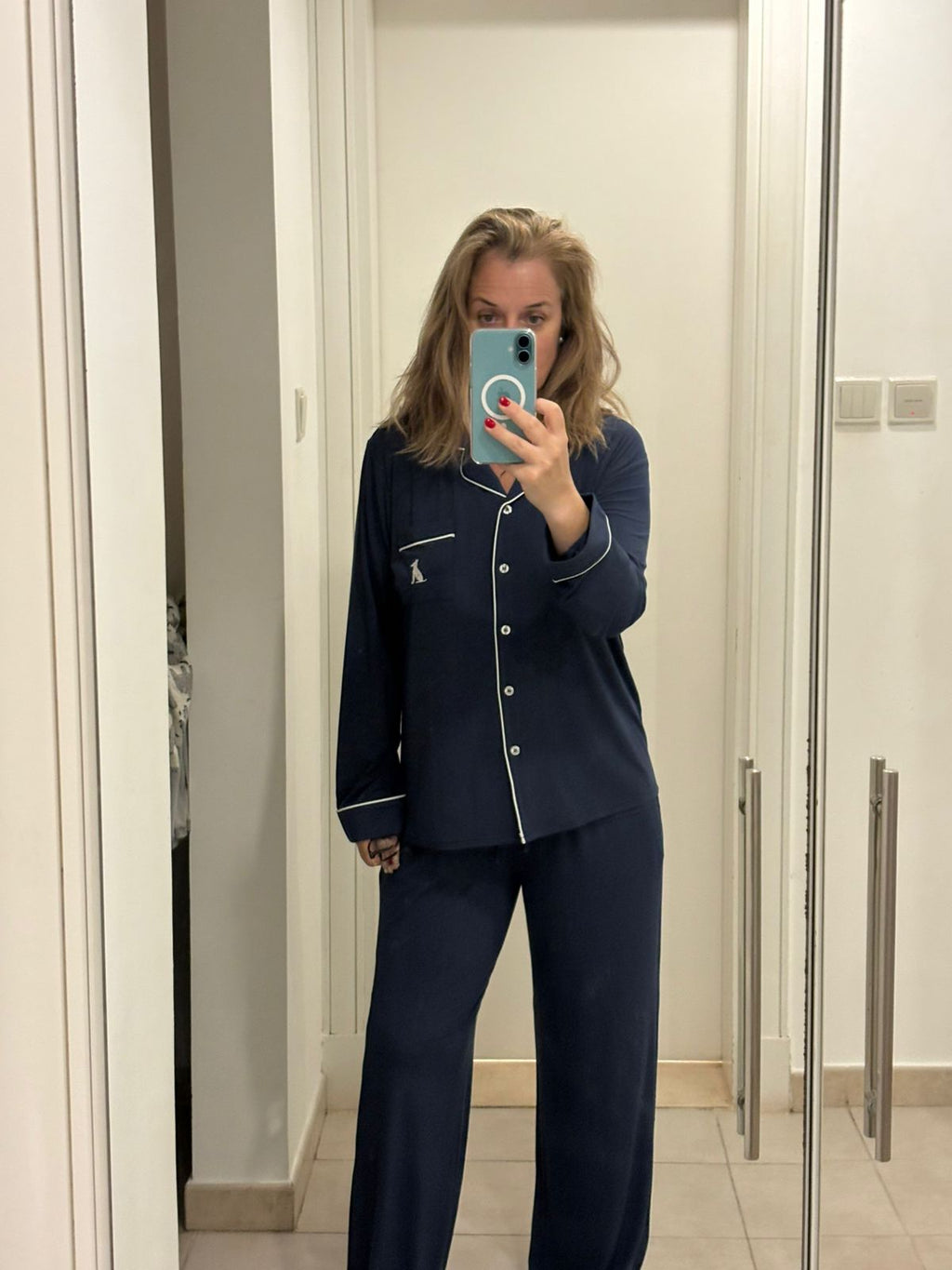 Oxford Navy Pajamas