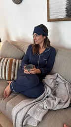 Oxford Navy Pajama Set