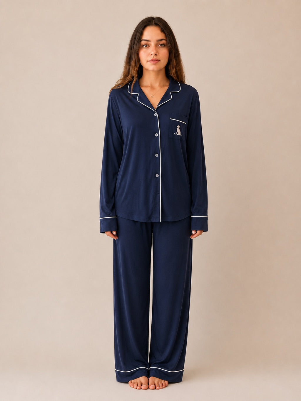 Oxford Navy Pajamas