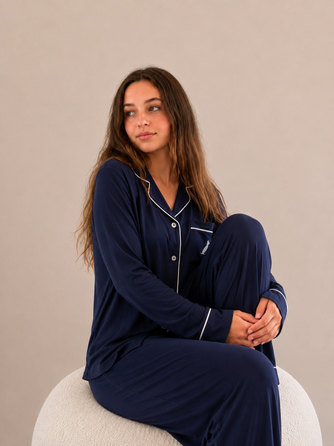 Oxford Navy Pajamas